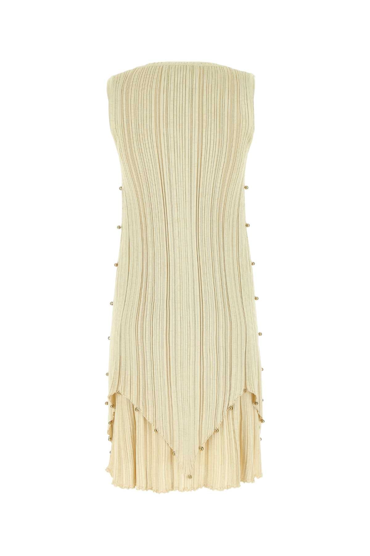 BOTTEGA VENETA Chic Gold Polyester Blend Dress