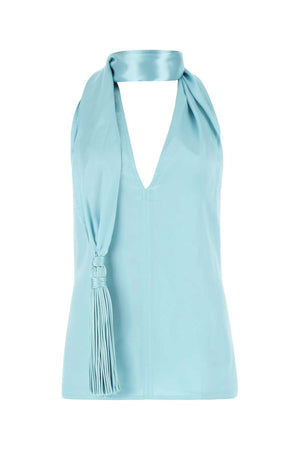 BOTTEGA VENETA Chic Pastel Satin Top for Women