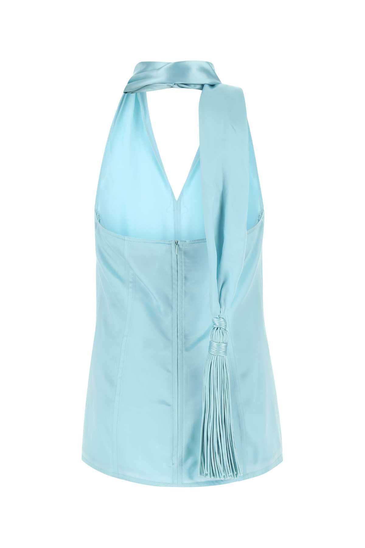 BOTTEGA VENETA Chic Pastel Satin Top for Women