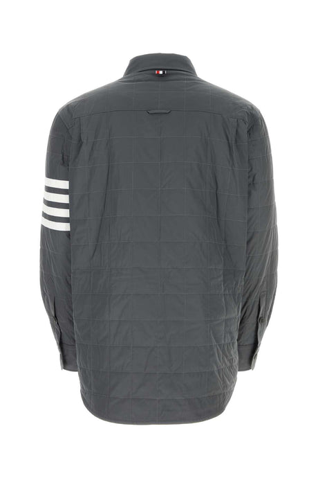 THOM BROWNE Men's Dark Grey Polyester Down Jacket