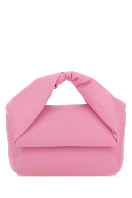 JW ANDERSON Chic Pink Leather Midi Twister Handbag