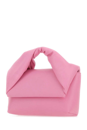 JW ANDERSON Chic Pink Leather Midi Twister Handbag