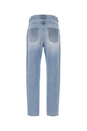 BALMAIN Light Blue Denim Jeans for Men - 2024 Collection