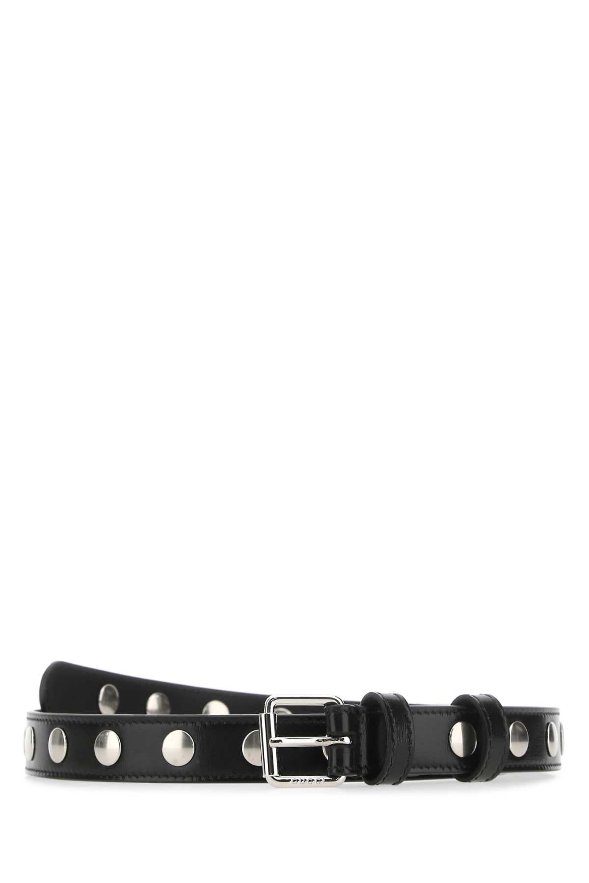 GUCCI Mini Black Leather Belt