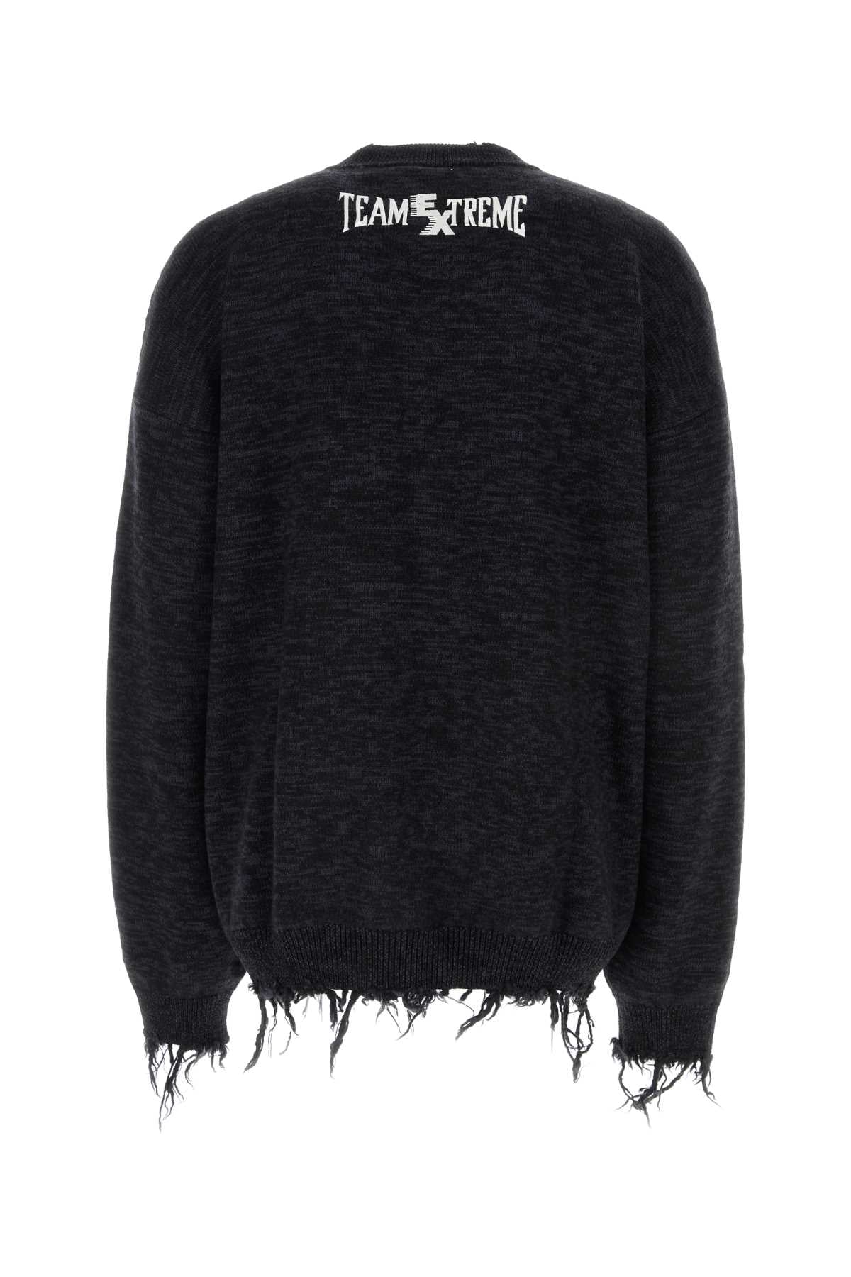 VETEMENTS Oversized Two-Tone Wool Sweater for Men