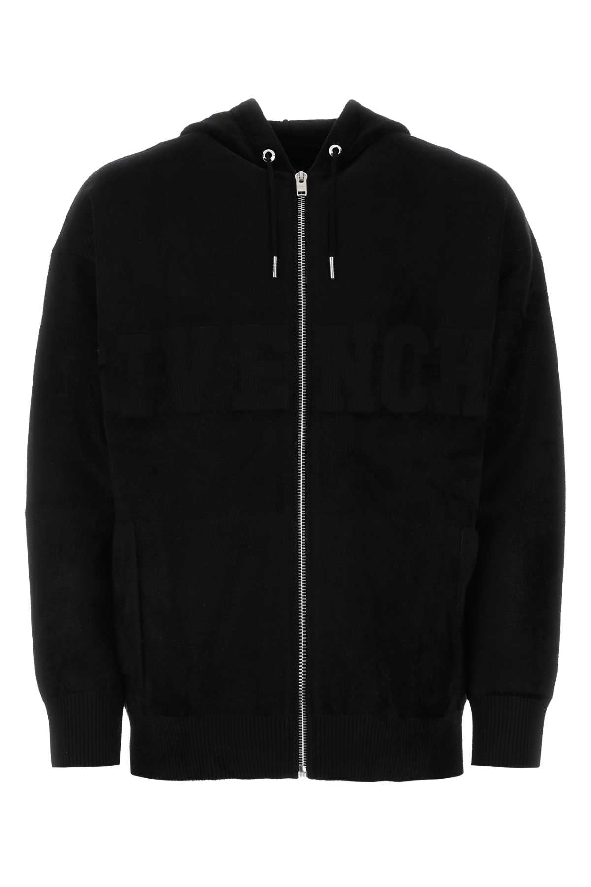 GIVENCHY Oversize Black Viscose Blend Sweatshirt for Men