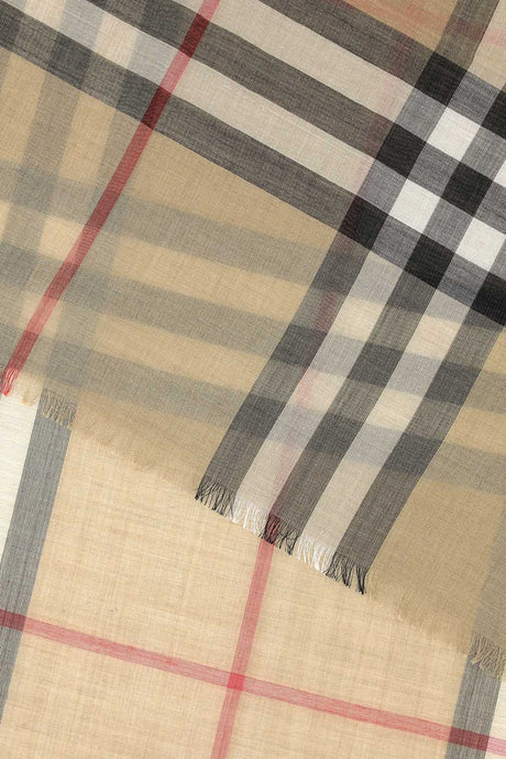 BURBERRY Embroidered Wool Blend Scarf (220 cm x 70 cm)