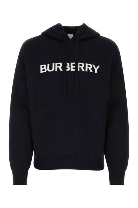 BURBERRY Men's Cozy Cotton Blend Sweatshirt - Midnight Blue