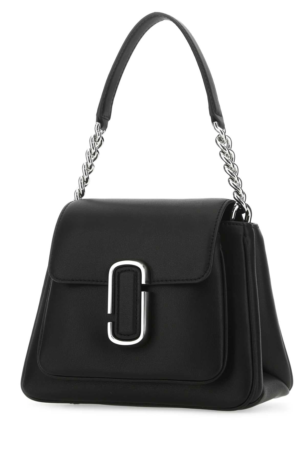 MARC JACOBS Chic Black Leather Mini J Marc Shoulder Handbag