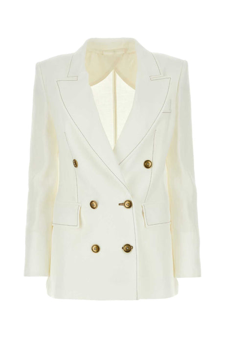 MAX MARA Elegant White Linen Verace Blazer for Women