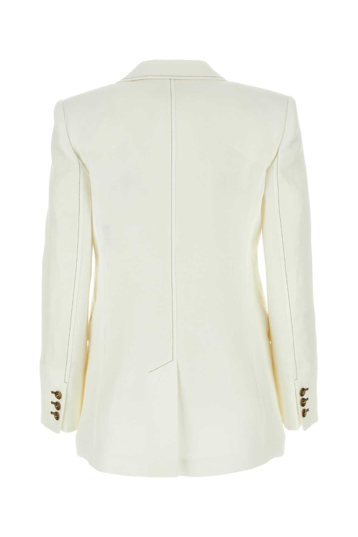 MAX MARA Elegant White Linen Verace Blazer for Women