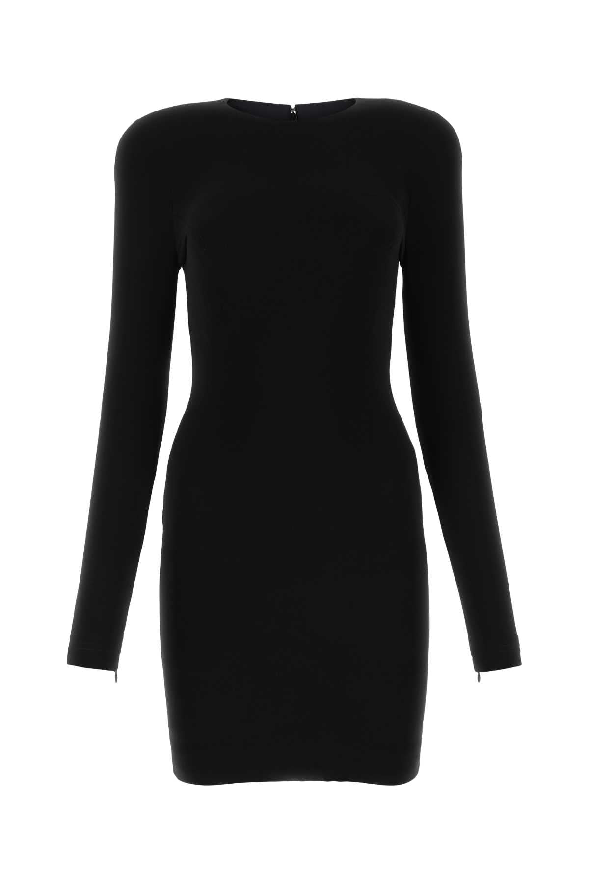 BALENCIAGA Chic Black Twill Mini Dress