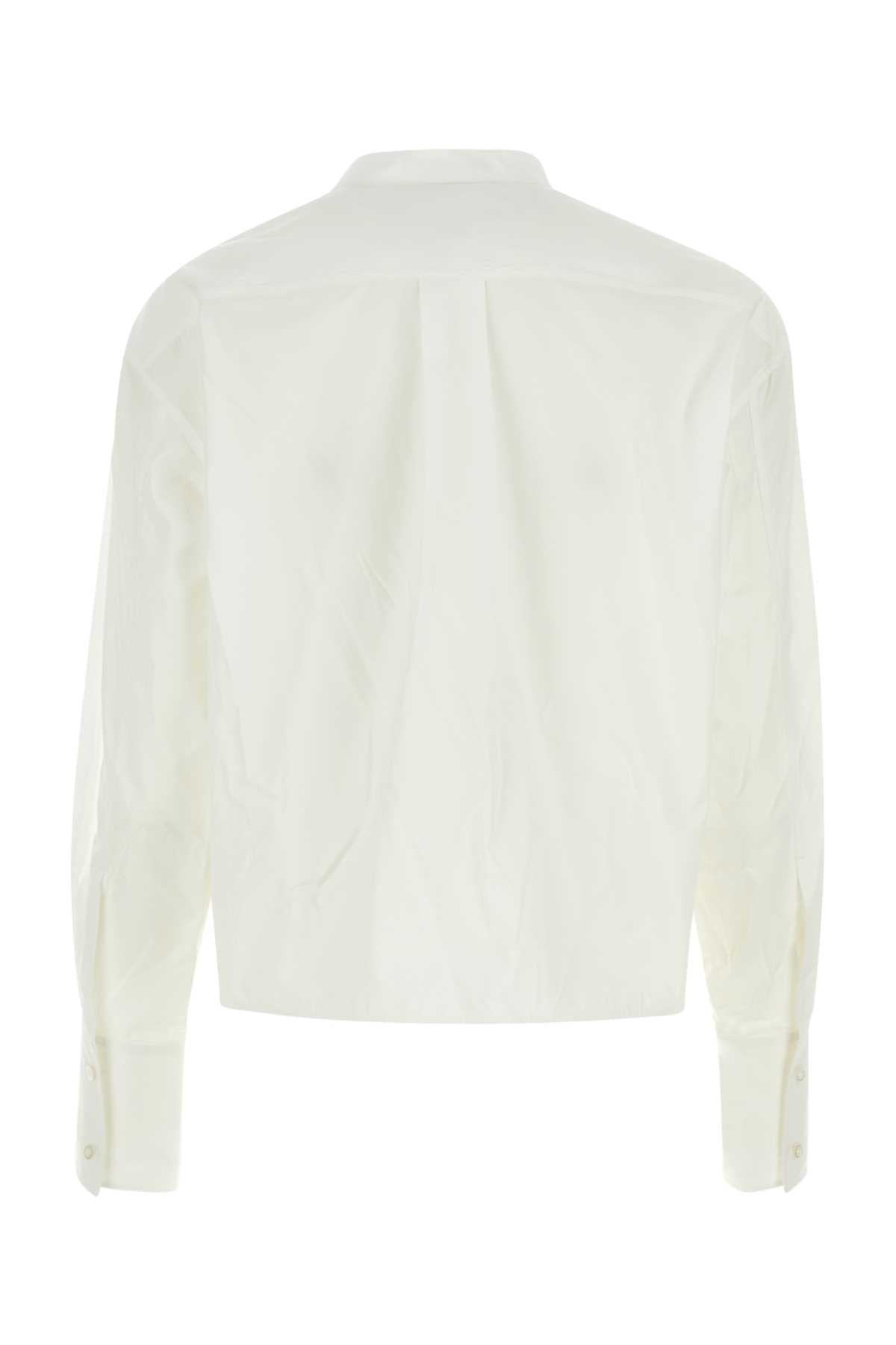 JIL SANDER Classic White Poplin Shirt for Women