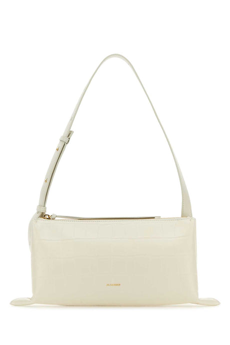 JIL SANDER Mini Ivory Leather Shoulder Handbag