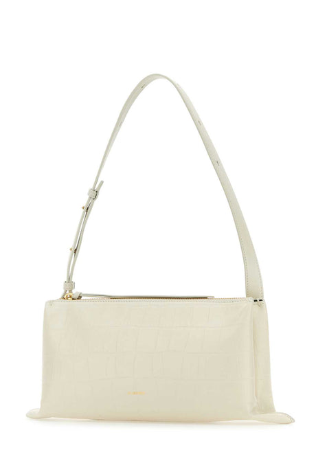 JIL SANDER Mini Ivory Leather Shoulder Handbag