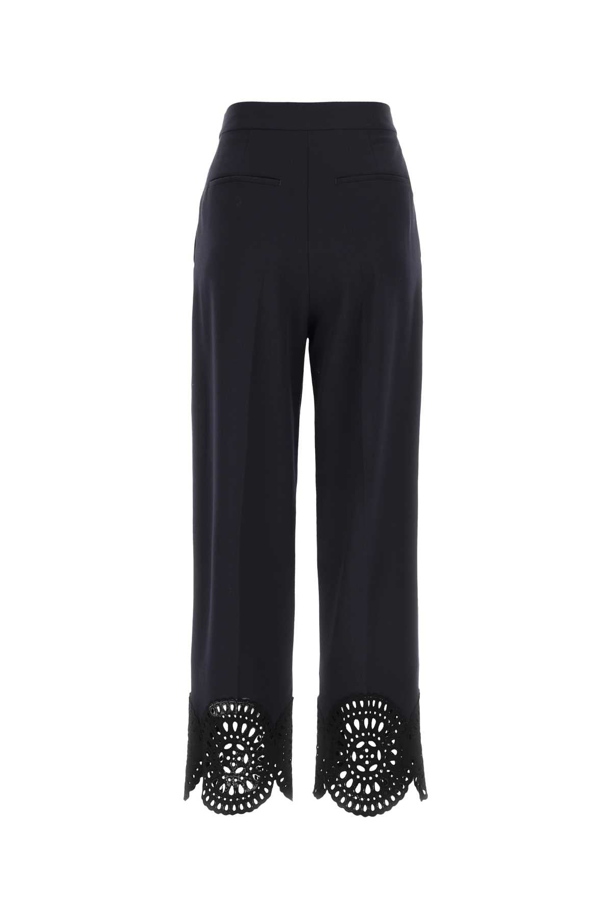 STELLA McCARTNEY Navy Blue Stretch Polyester Blend Pants