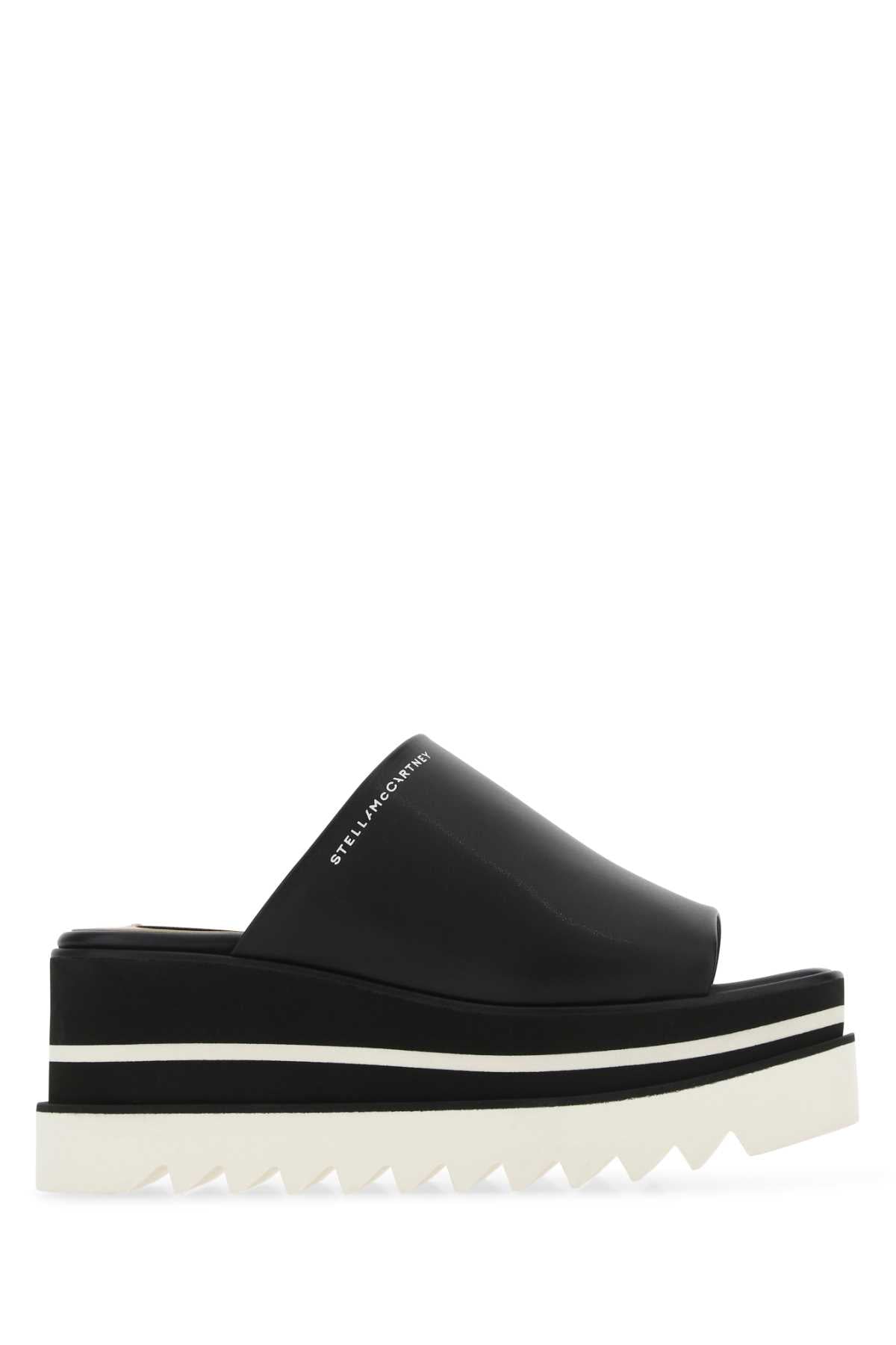 STELLA McCARTNEY Black Alter Mat Mini Heel Sneak Elyse Slippers