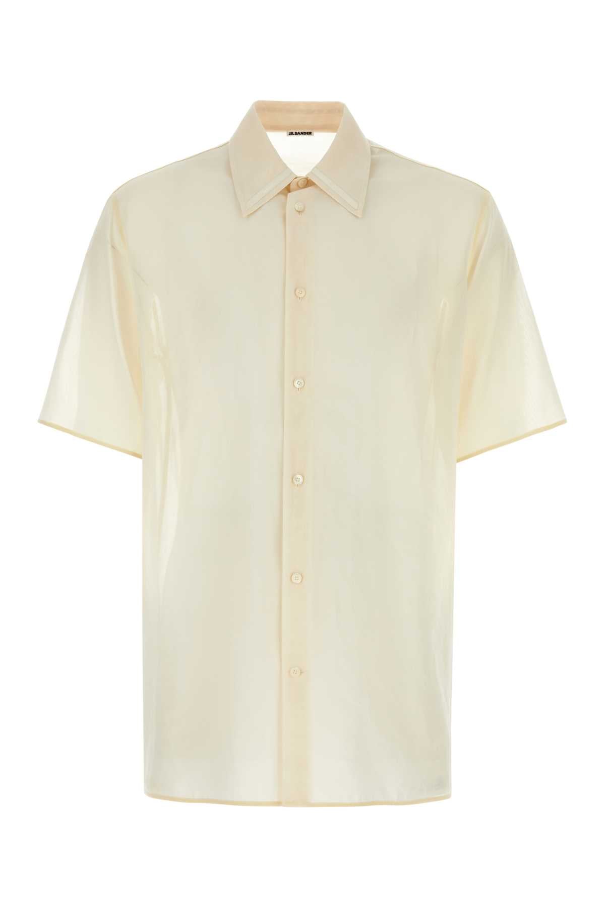 JIL SANDER Ivory Gauze Button-Up Shirt for Men