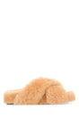 JIL SANDER Pastel Orange Shearling Mini Slippers