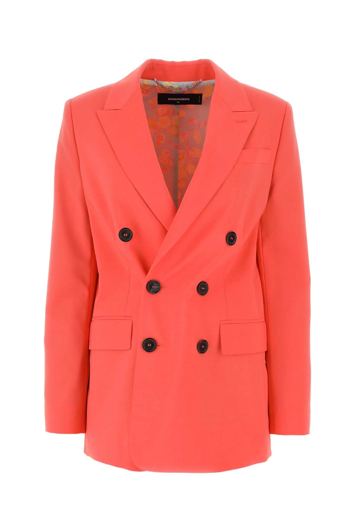 DSQUARED Coral Stretch Polyester Blend Blazer