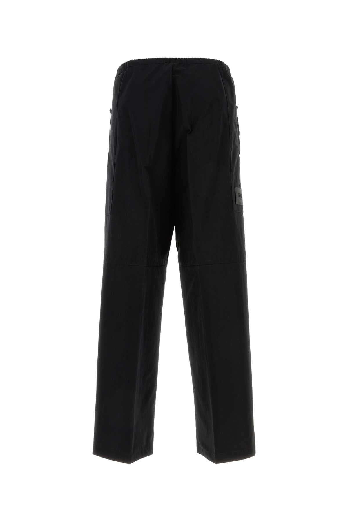 FENDI Classic Black Cotton Pants for Men