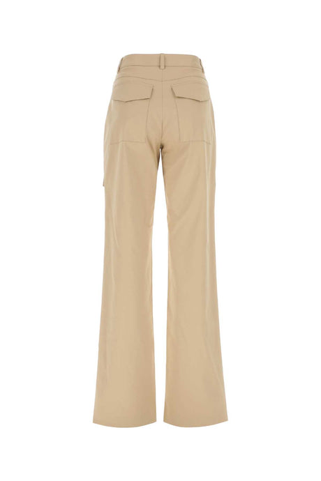 ERMANNO SCERVINO Beige Stretch Cotton Pants for Women