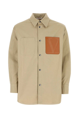 VALENTINO GARAVANI Cotton Shirt for Men - Elegant Beige - 23S Collection