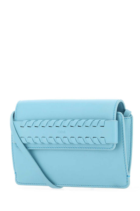 CHLOE Mini Light Blue Leather Crossbody Handbag