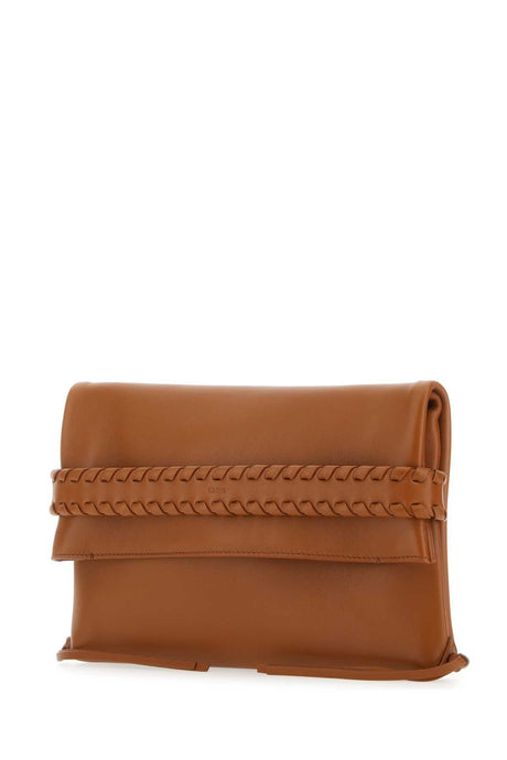 CHLOE Mini Caramel Leather Mony Clutch - Perfect for Every Occasion