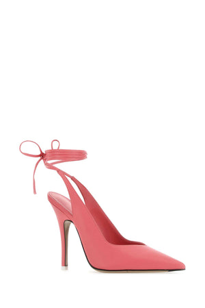 THE ATTICO Elevated Pink Leather Venus Pumps with 10.5 cm Heel