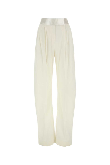 THE ATTICO Ivory Wide-Leg Wool Pants