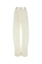 THE ATTICO Ivory Wide-Leg Wool Pants