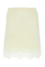 CHLOE Ivory Wool Mini Skirt for Women