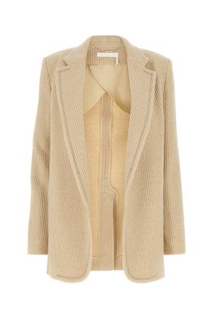 CHLOE Beige Wool Blazer for Women