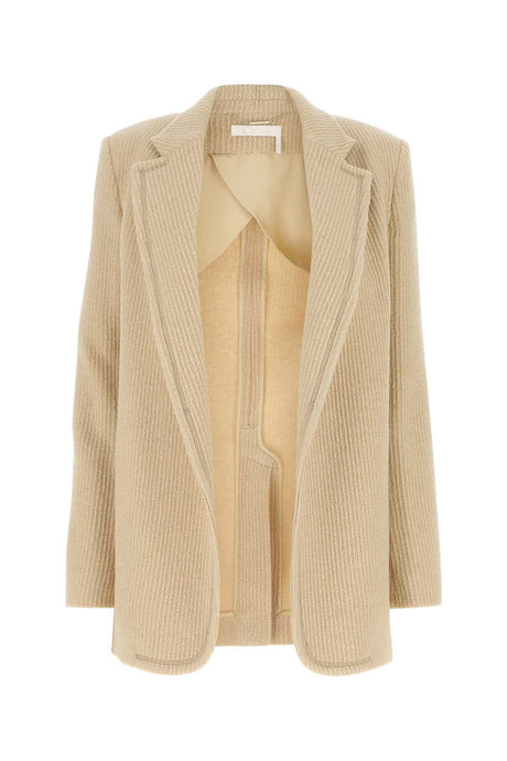 CHLOE Beige Wool Blazer for Women