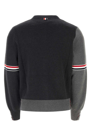 THOM BROWNE Two-Tone Knit Cardigan for Men - 24W