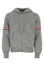 THOM BROWNE Classic Grey Cotton Sweatshirt for Men