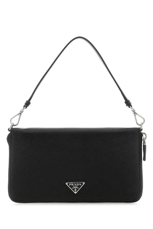 PRADA Elegant Black Leather Document Case (21 cm x 11 cm)