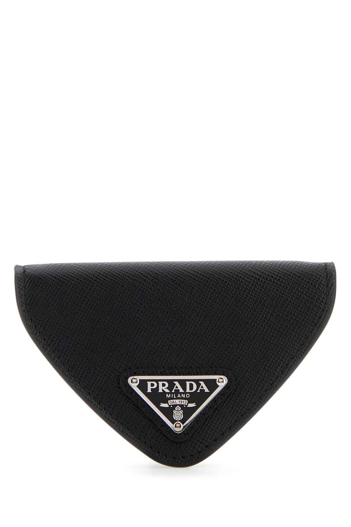 PRADA Sophisticated Black Leather Coin Purse