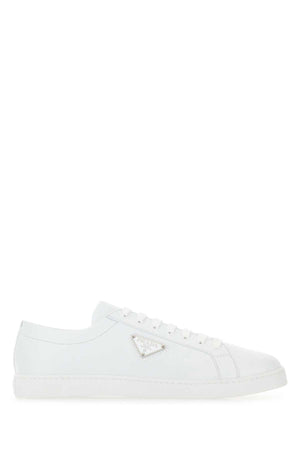 PRADA Classic White Leather Sneakers for Men