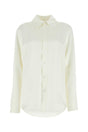 BOTTEGA VENETA Ivory Satin Button-Up Shirt for Women