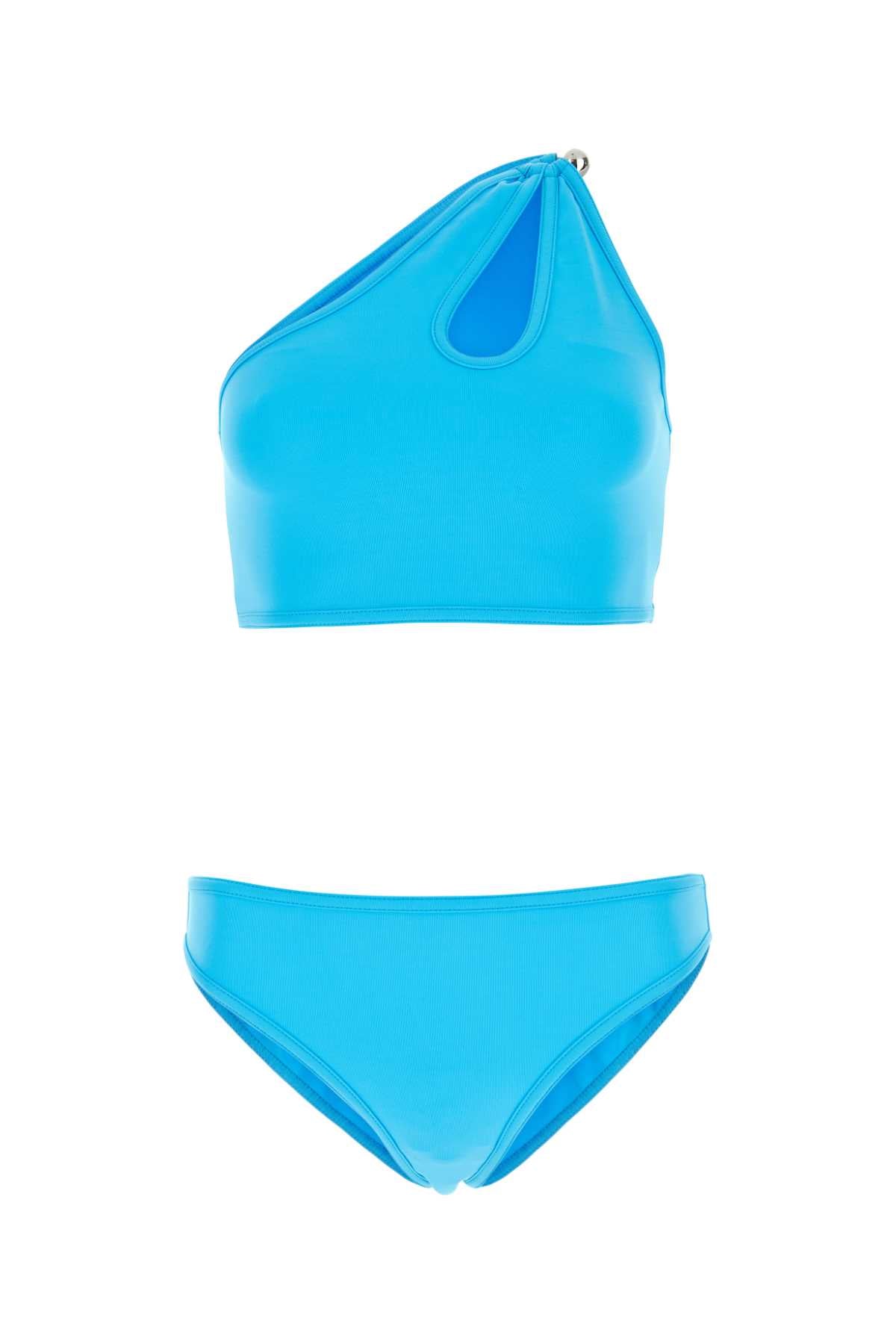 BOTTEGA VENETA Turquoise Stretch Nylon Mini Bikini