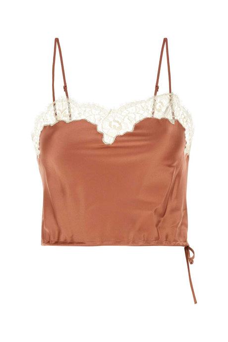 SAINT LAURENT Elegant Mini Satin Lingerie Top