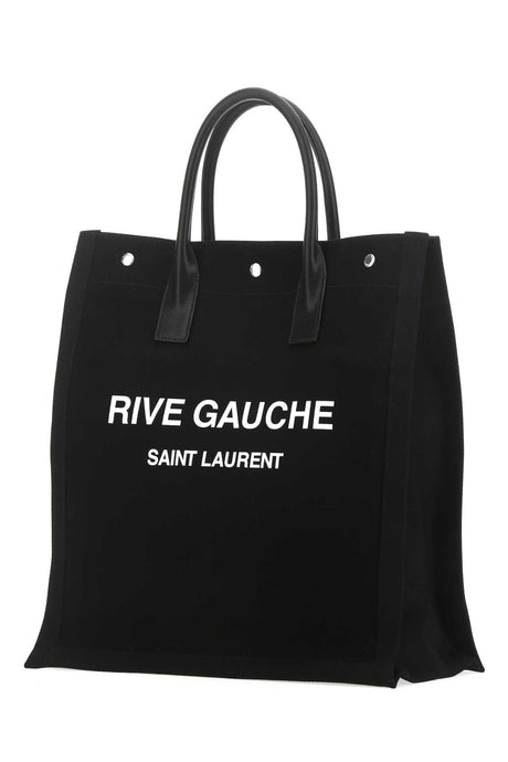 SAINT LAURENT Canvas Rive Gauche Shopping Handbag - 38 x 39 x 17 cm