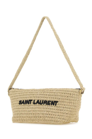 SAINT LAURENT Mini Raffia Shoulder Handbag