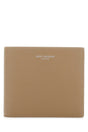 SAINT LAURENT Mini Leather Wallet - Elegant Beige - 11 cm x 9.5 cm