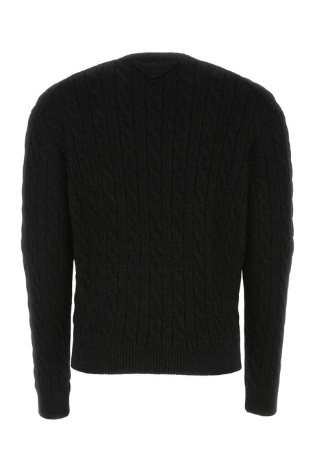 PRADA Classic Black Wool Blend Sweater for Men