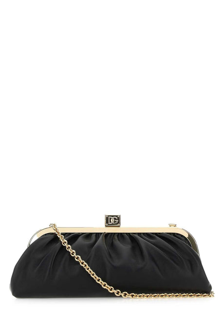 DOLCE & GABBANA Elegant Mini Leather Clutch - 39 cm x 16 cm x 7 cm