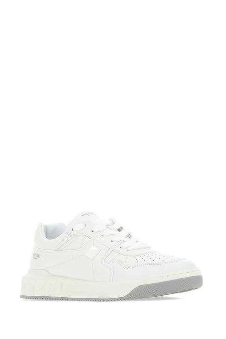 VALENTINO GARAVANI One Stud Sneaker - White Nappa Leather for Men