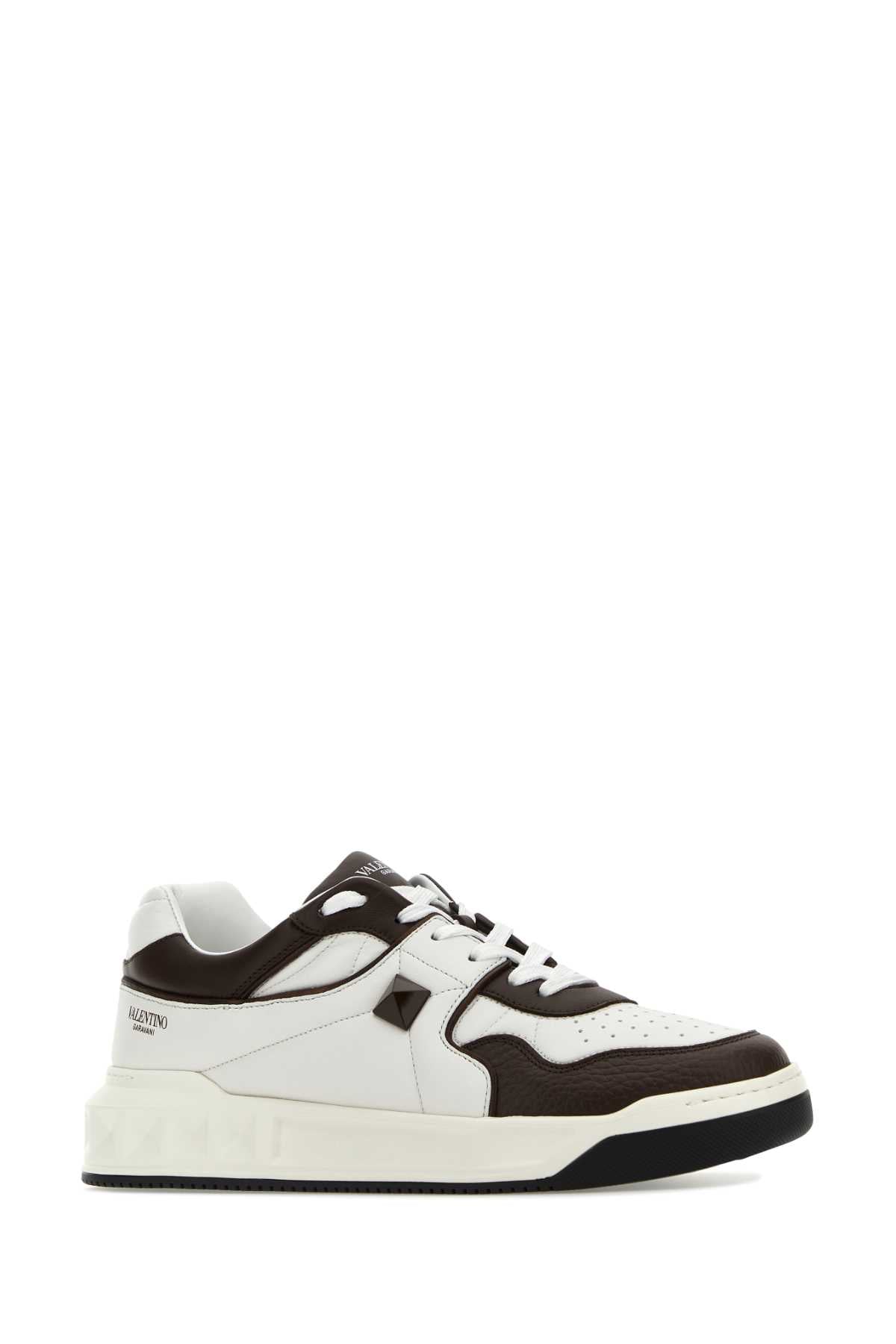 VALENTINO GARAVANI Two-tone Nappa Leather One Stud Sneaker for Men